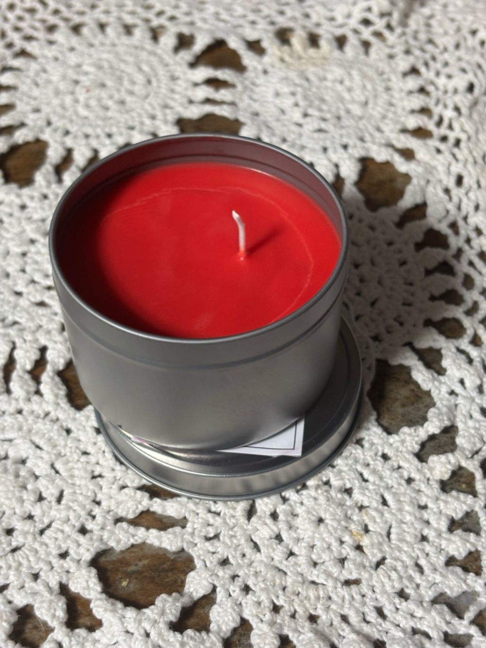 Red Apple Tin Candle - Home Accents Style
